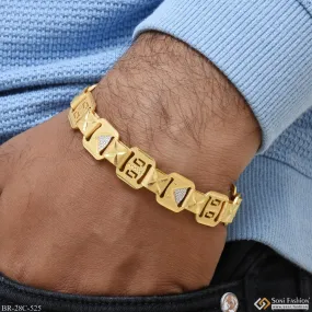 1 Gram Gold Plated Best Quality Attractive Design Bracelet for Men - Style C525