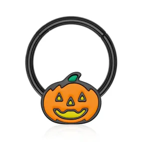 16G Cute Pumpkin Lamp Septum Piercing Ring