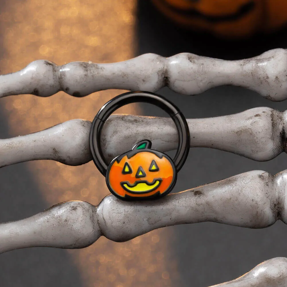 16G Cute Pumpkin Lamp Septum Piercing Ring