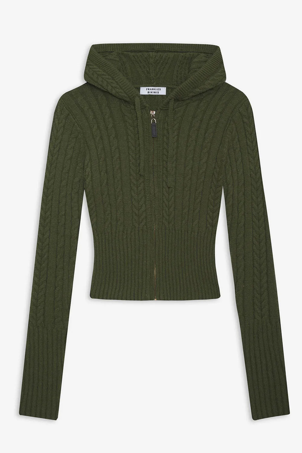 Aimee Cable Cloud Knit Hoodie - Jade Green