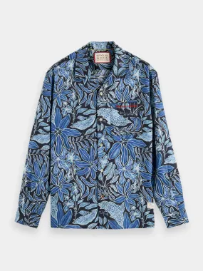 Allover print camp shirt