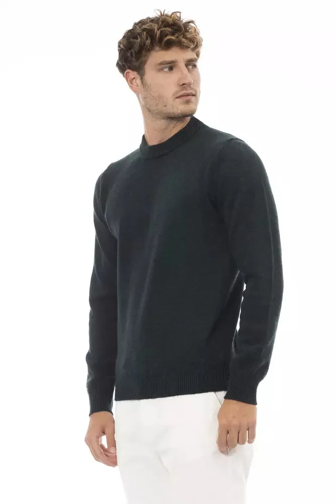 Alpha Studio Green Wool Men Men's Sweater