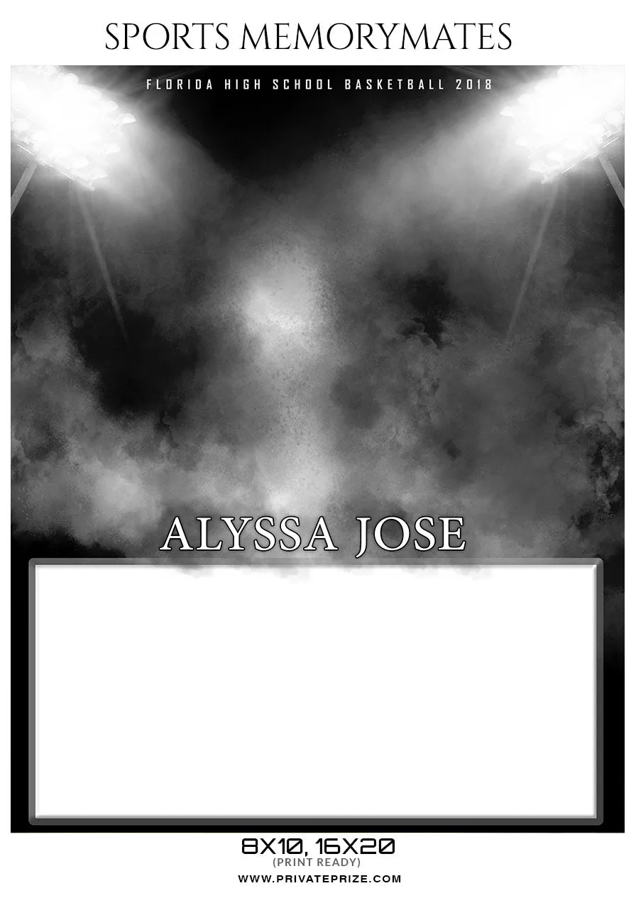 Alyssa Jose - Basketball Sports Memory Mates Photography Template