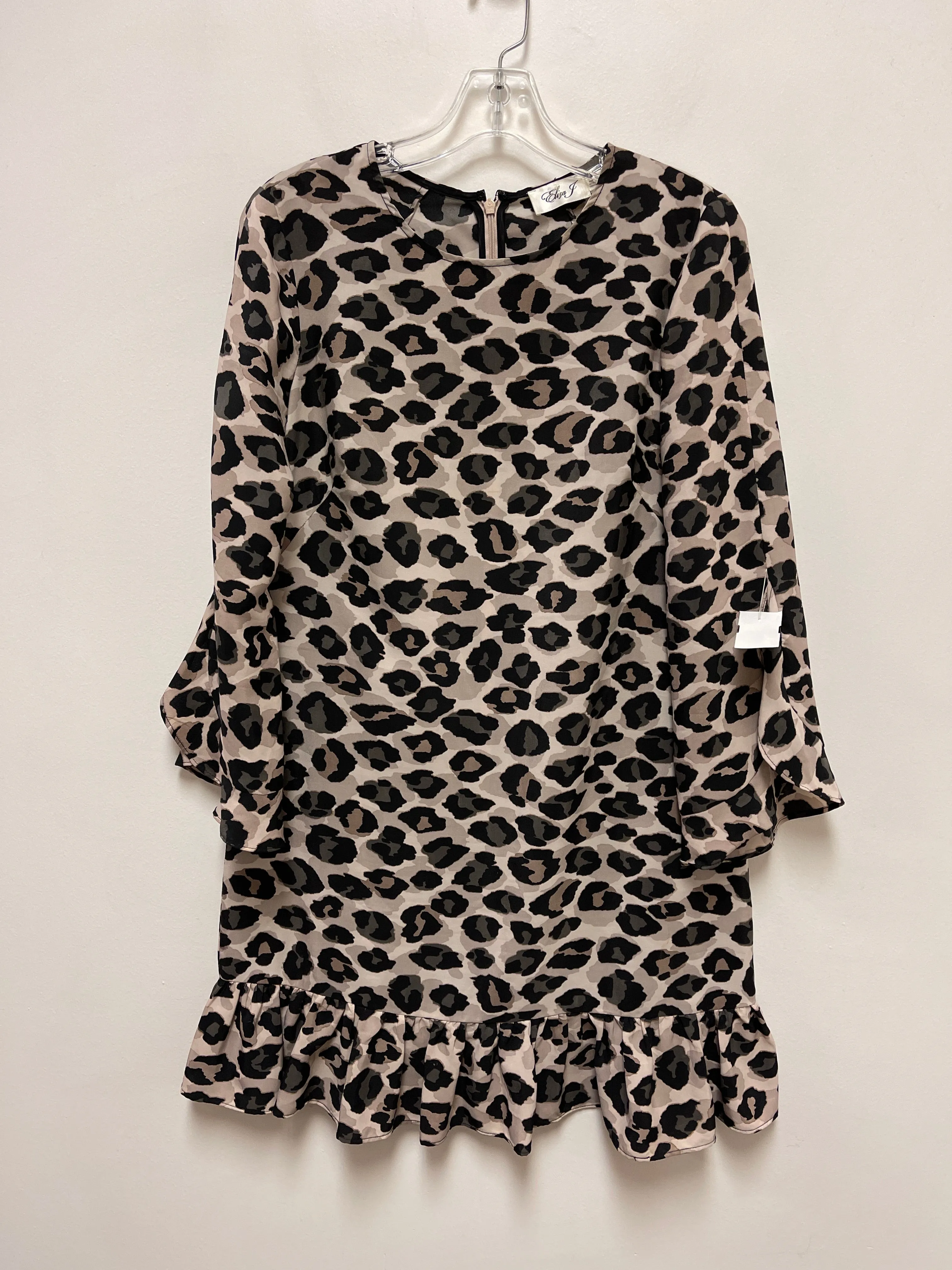 Animal Print Dress Casual Midi Eliza J, Size M