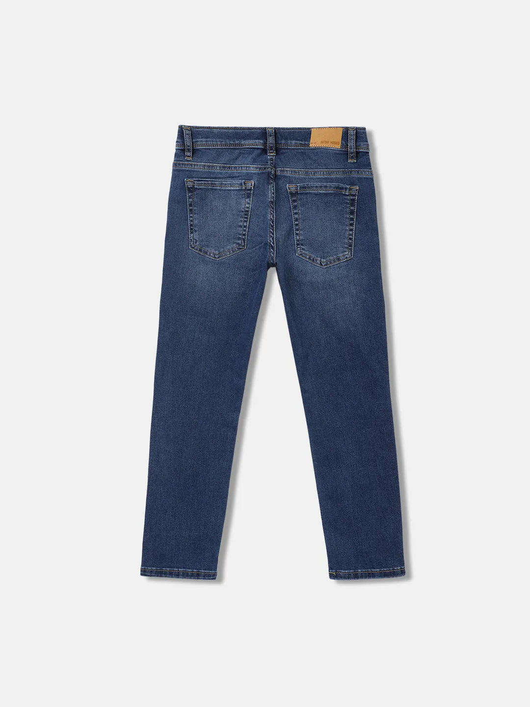 Antony Morato Boys Blue Solid Skinny Fit Mid-Rise Jeans