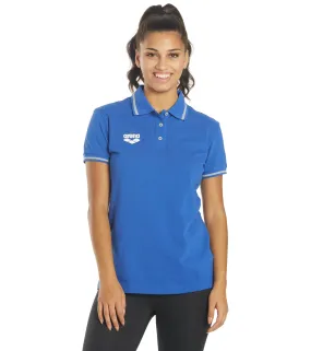 Arena Women's Team Line Short Sleeve Polo Royal