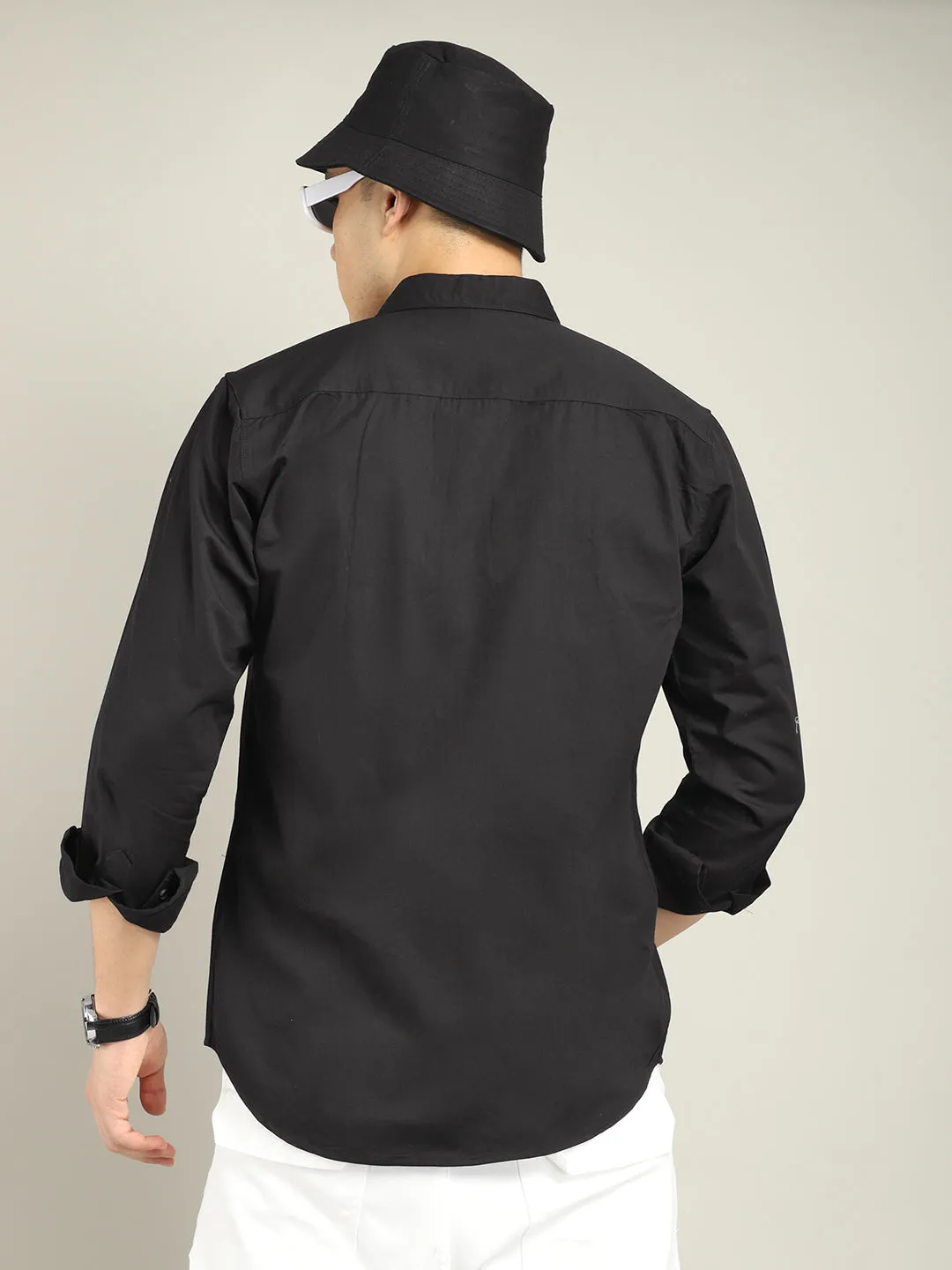 Atlass Twill Black Shirt