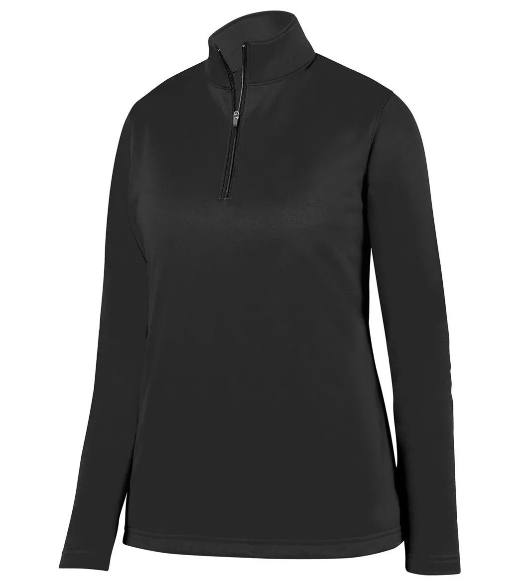 Augusta Sportswear Women's Wicking Fleece Quarter Zip Pullover Black