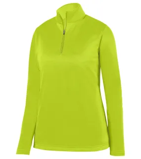 Augusta Sportswear Women's Wicking Fleece Quarter Zip Pullover Lime