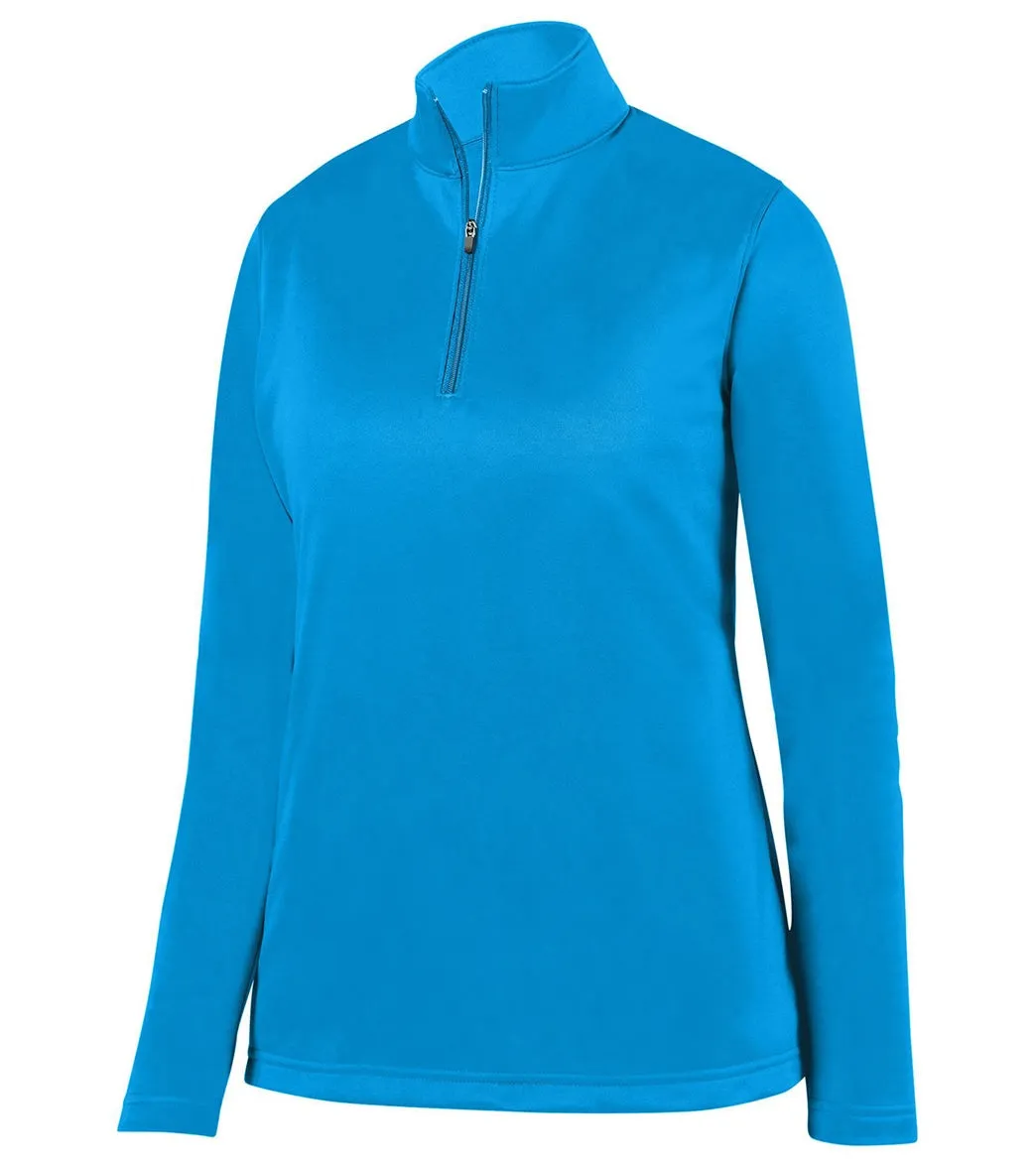 Augusta Sportswear Women's Wicking Fleece Quarter Zip Pullover Power Blue