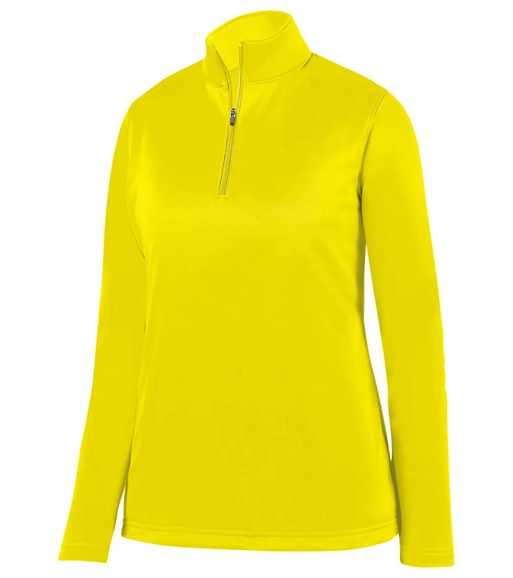 Augusta Sportswear Women's Wicking Fleece Quarter Zip Pullover Power Yellow