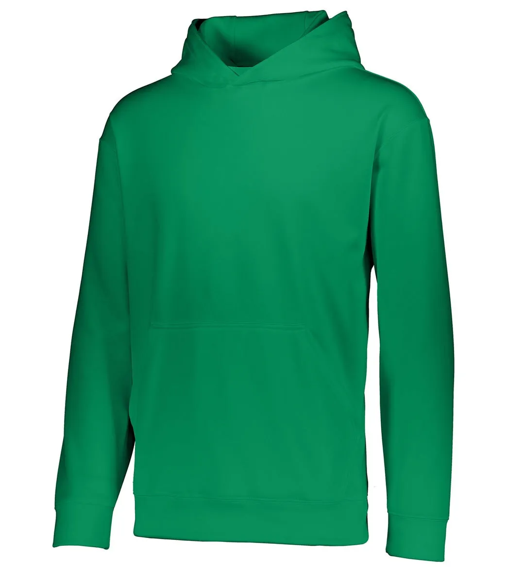 Augusta Sportswear Youth Wicking Fleece Hoodie Kelly