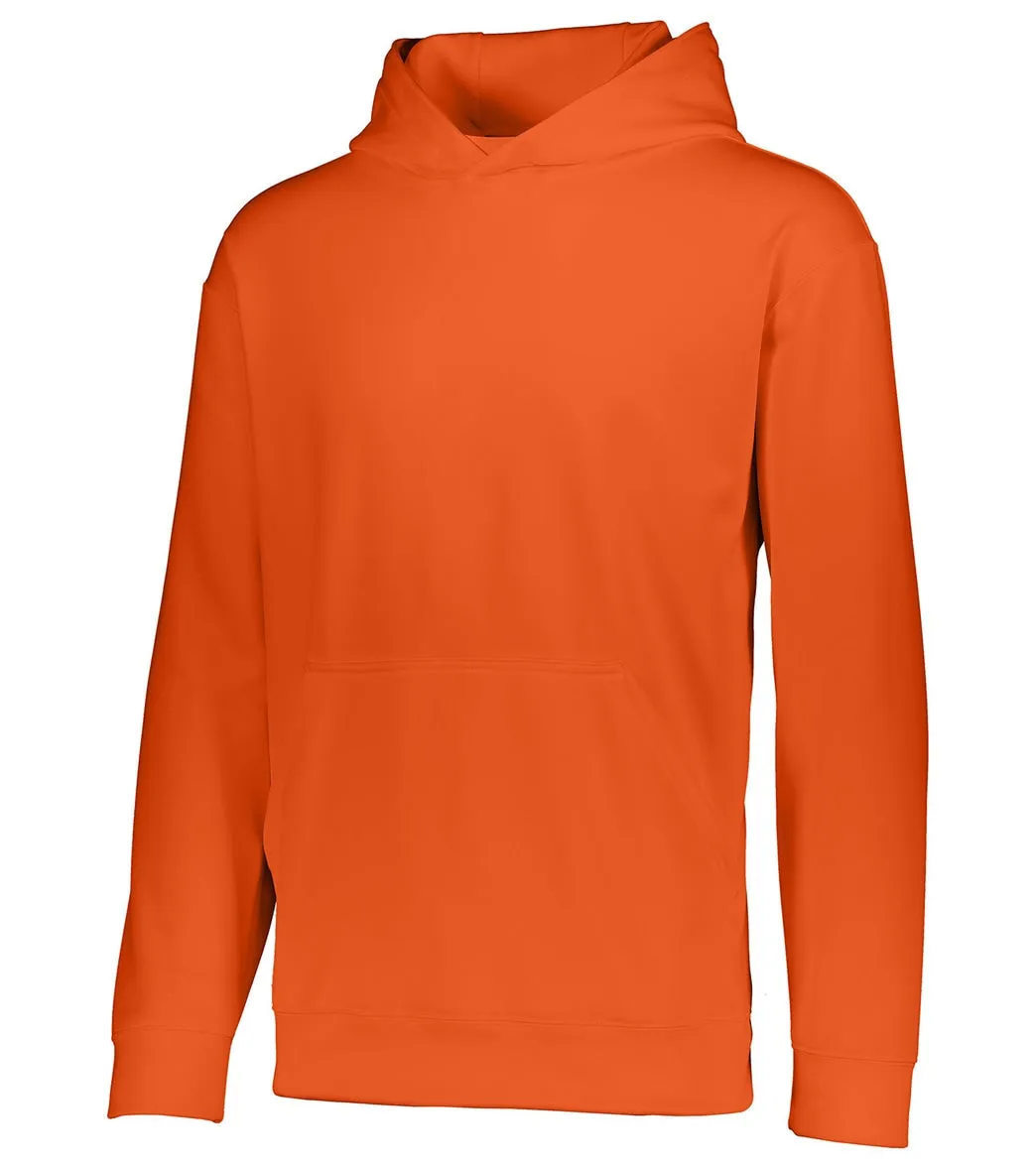 Augusta Sportswear Youth Wicking Fleece Hoodie Orange