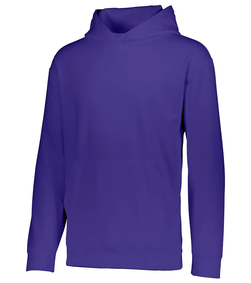 Augusta Sportswear Youth Wicking Fleece Hoodie Purple