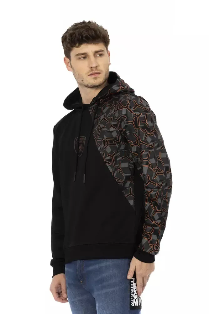 Automobili Lamborghini Black Cotton Men's Men's Hoodie