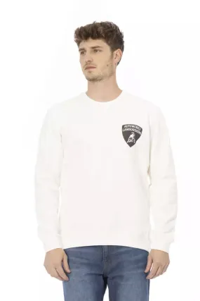 Automobili Lamborghini White Cotton Men Men's Sweater