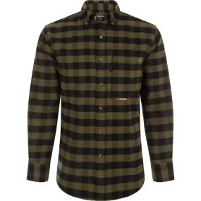 Autumn Brushed Twill Buffalo Plaid Button-Down Long Sleeve Shirt