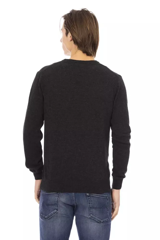 Baldinini Trend Black Wool Men Men's Sweater