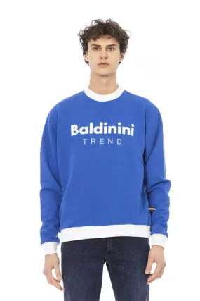 Baldinini Trend Blue Cotton Men Men's Sweater