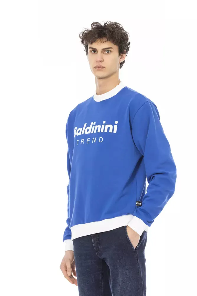 Baldinini Trend Blue Cotton Men Men's Sweater