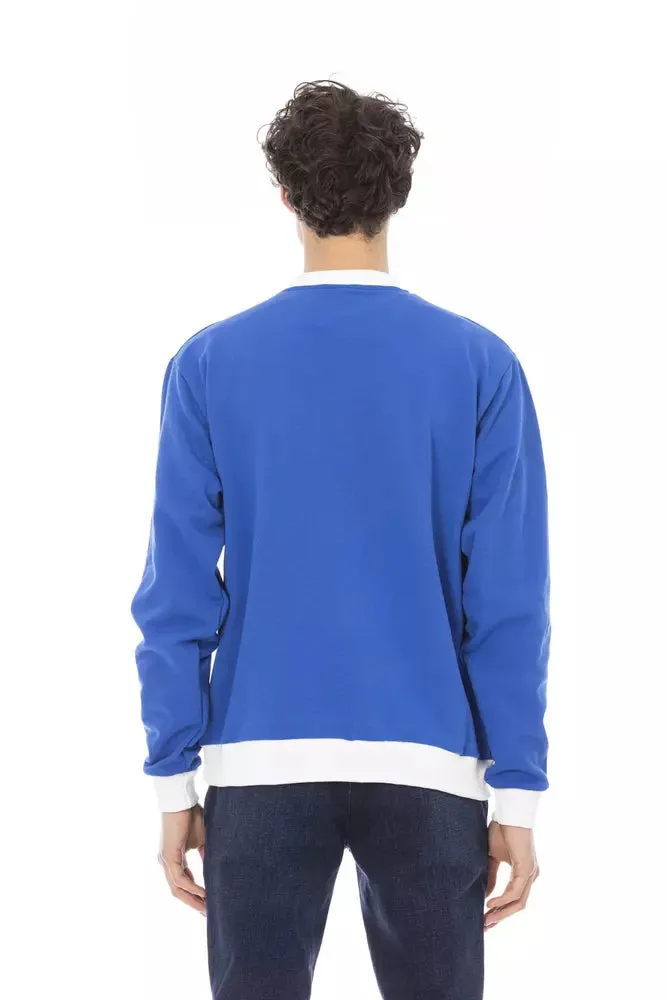 Baldinini Trend Blue Cotton Men Men's Sweater