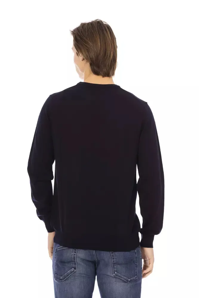 Baldinini Trend Blue Fabric Men Men's Sweater