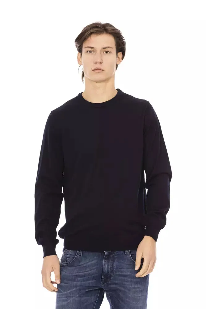 Baldinini Trend Blue Fabric Men Men's Sweater