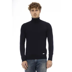 Baldinini Trend Blue Wool Men Men's Sweater