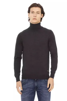 Baldinini Trend Gray Fabric Men Men's Sweater