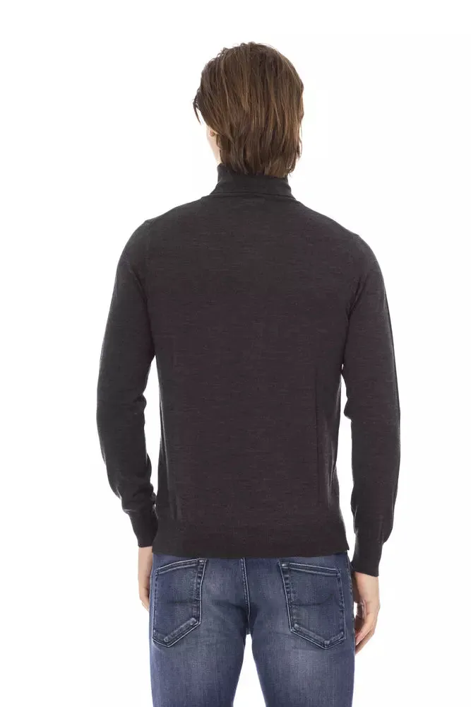 Baldinini Trend Gray Fabric Men Men's Sweater