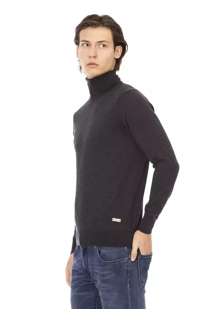 Baldinini Trend Gray Fabric Men Men's Sweater