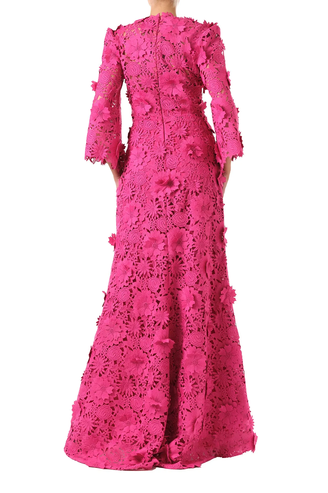 Bell Sleeve Lace Gown