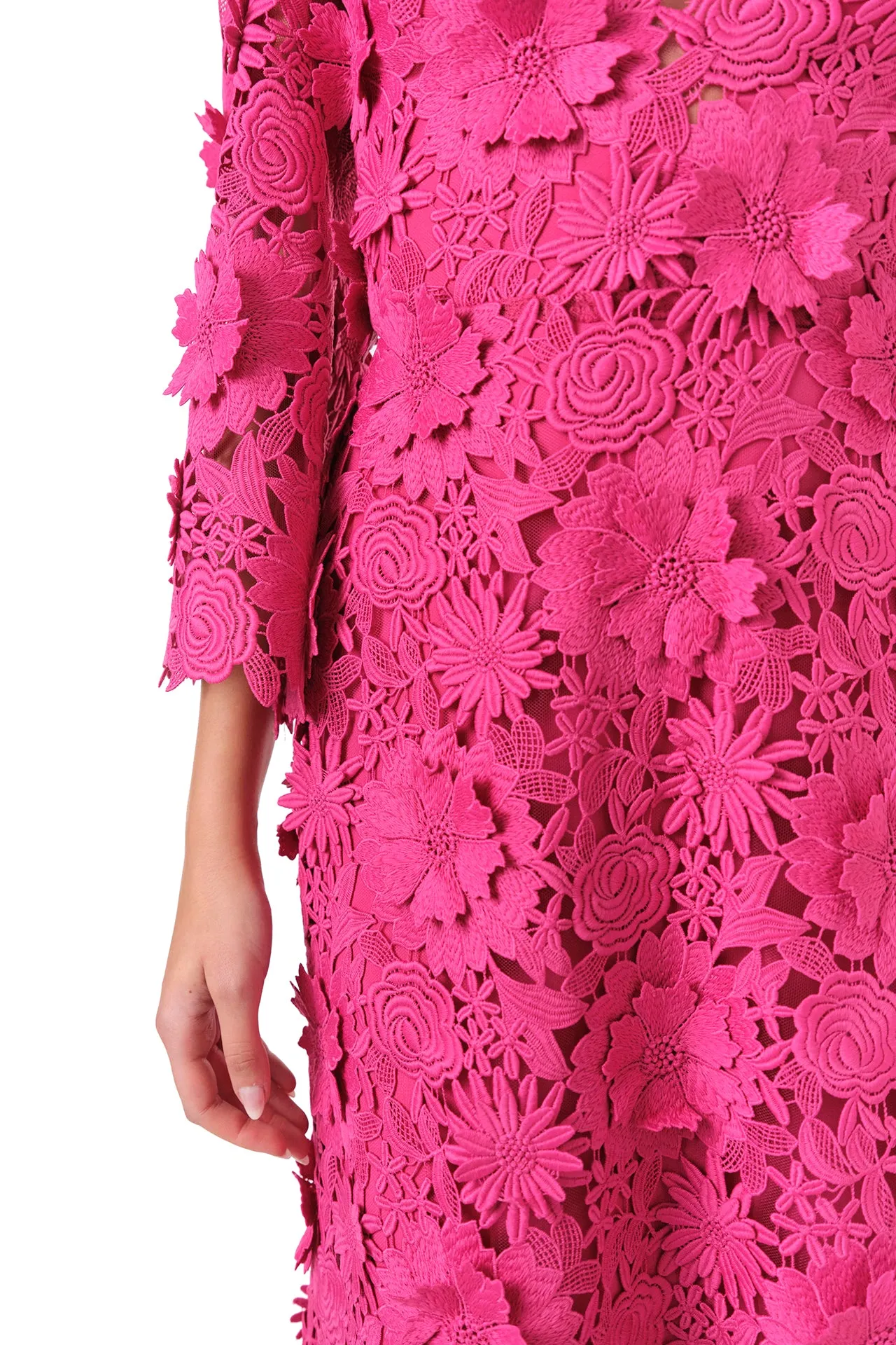 Bell Sleeve Lace Gown