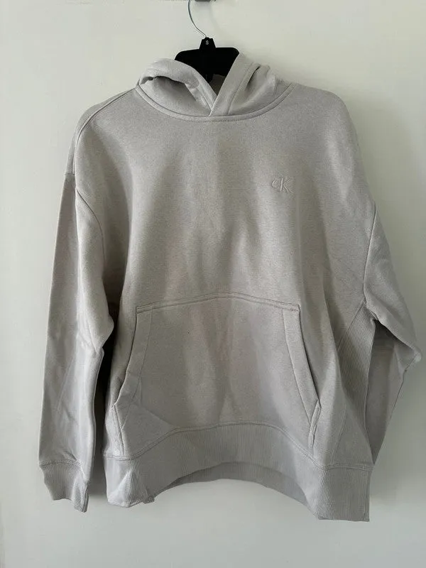 Calvin Klein Men's Archive Fleece Hoodie Silver Cloud 40HM256 102