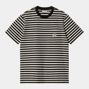 Carhartt WIP - Seidler Stripe Pocket T-Shirt - Salt / Black