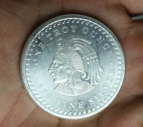 Collectible Silver Coin - Silver Bullion - Aztec Silver - Silver Totem - Vintage Silver Rounds- 999 silver - Sterling Silver