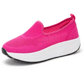 Comfy Slip-On Mesh Platform Shoes