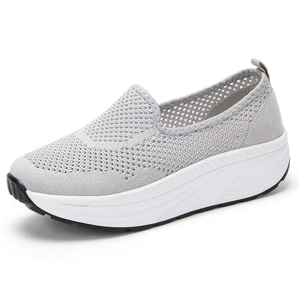 Comfy Slip-On Mesh Platform Shoes