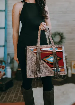 Concealed Carry Warm Aztec Tote Handbag