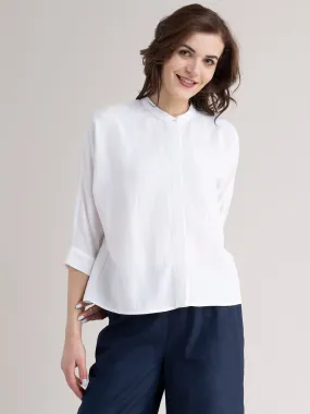 Cotton Dolman Sleeve Top - White