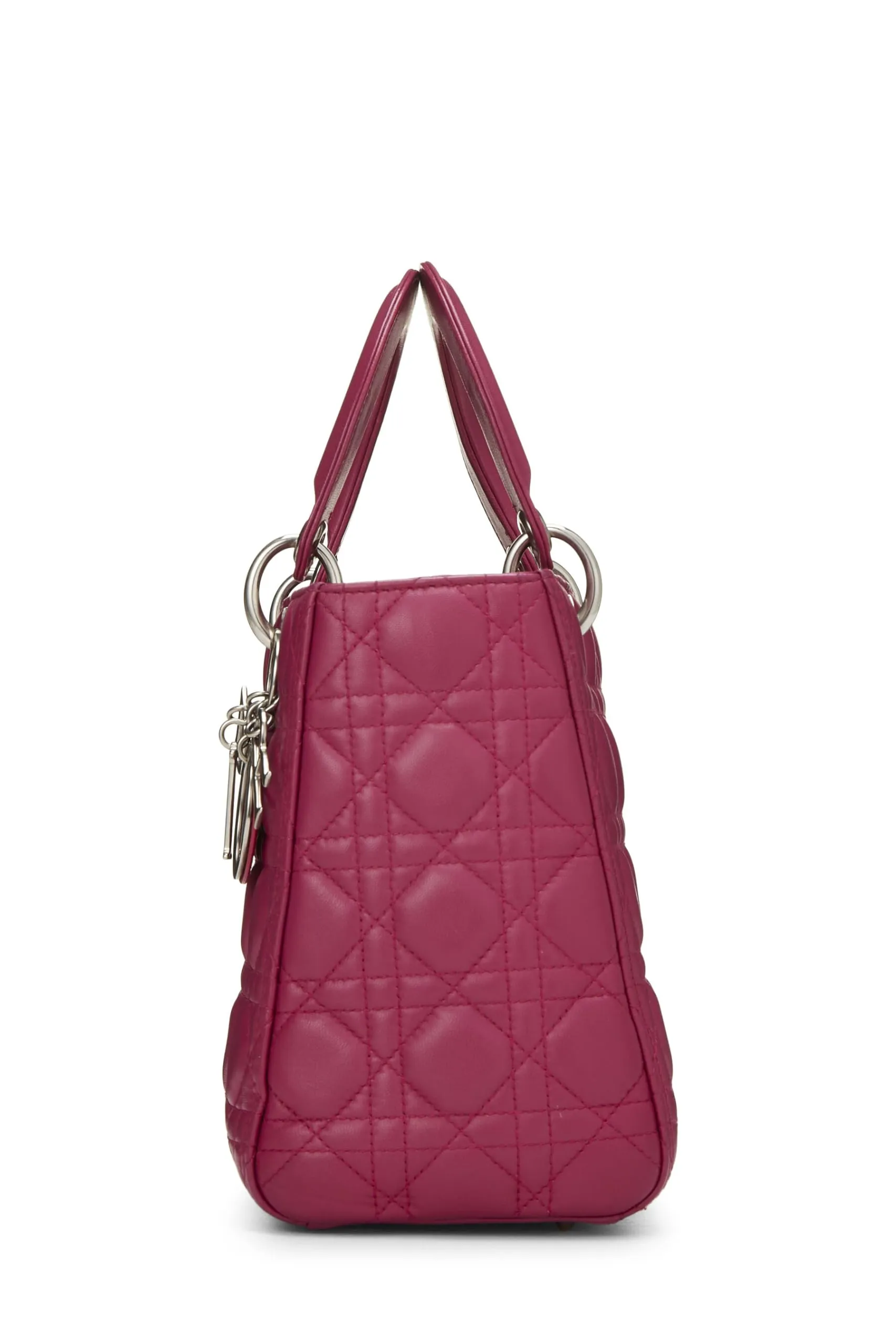 Dior,  Purple Cannage Quilted Lambskin Lady Dior Medium, Purple