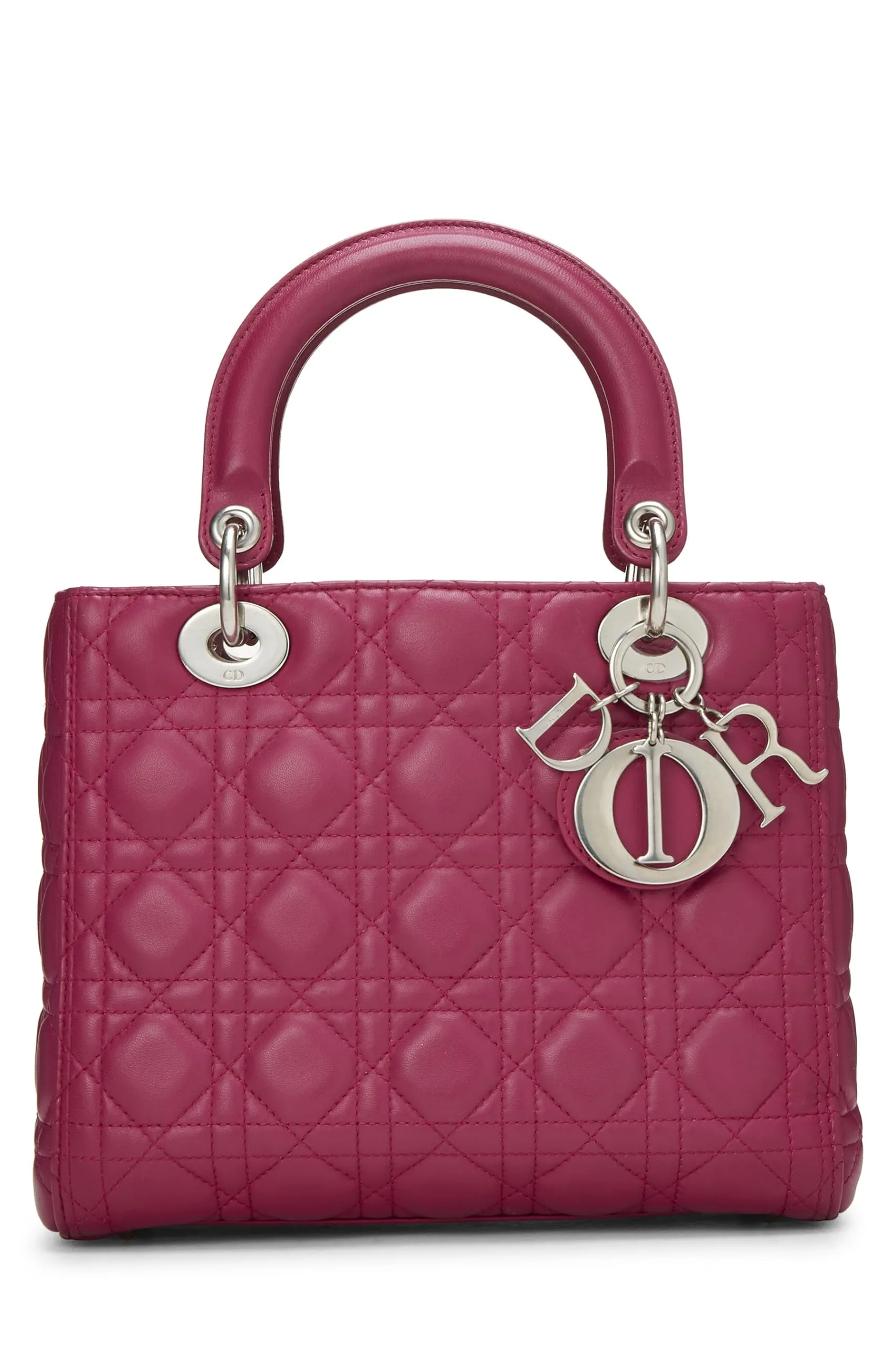 Dior,  Purple Cannage Quilted Lambskin Lady Dior Medium, Purple