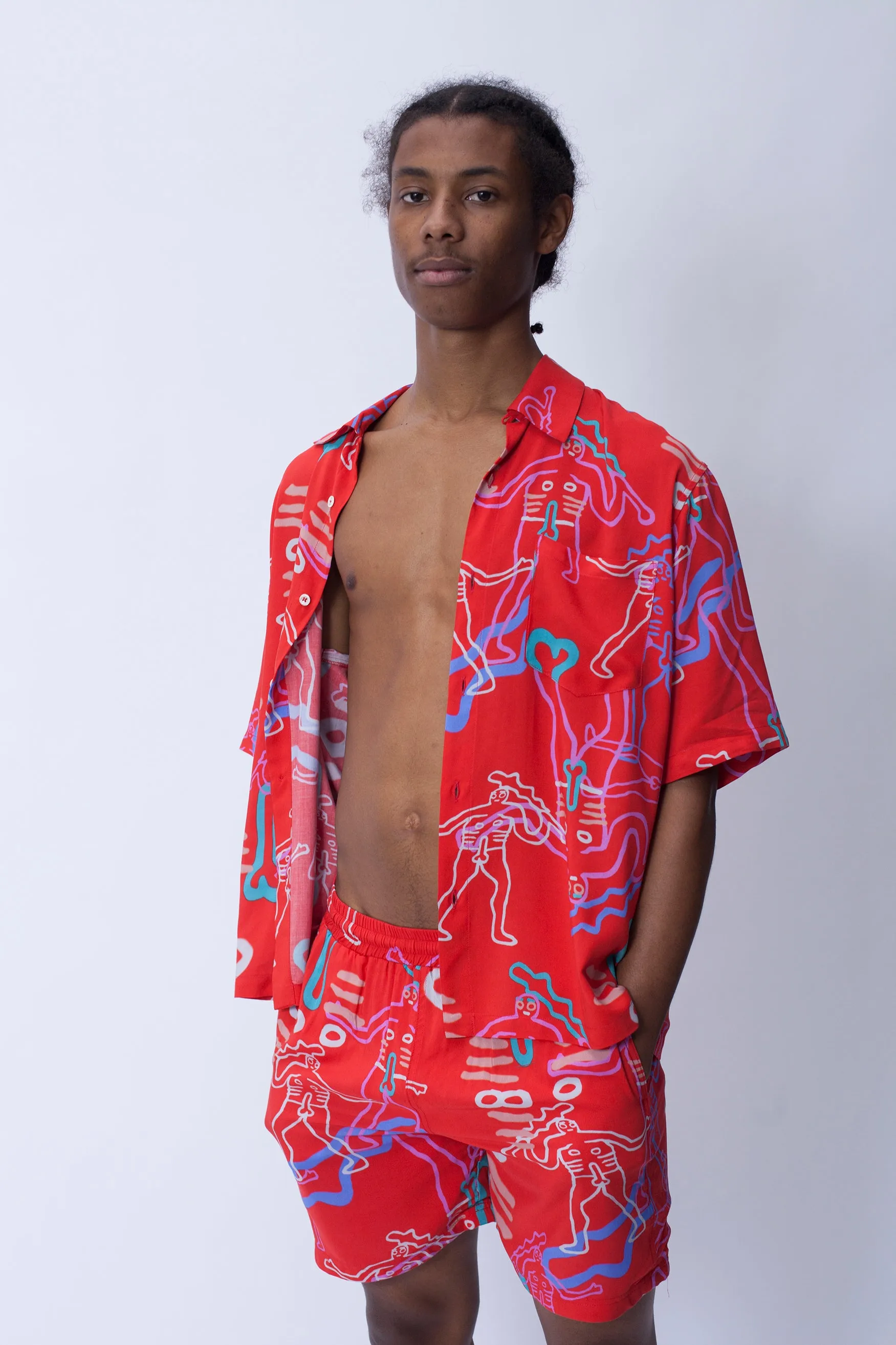 Dude Hawaiian shirt Red