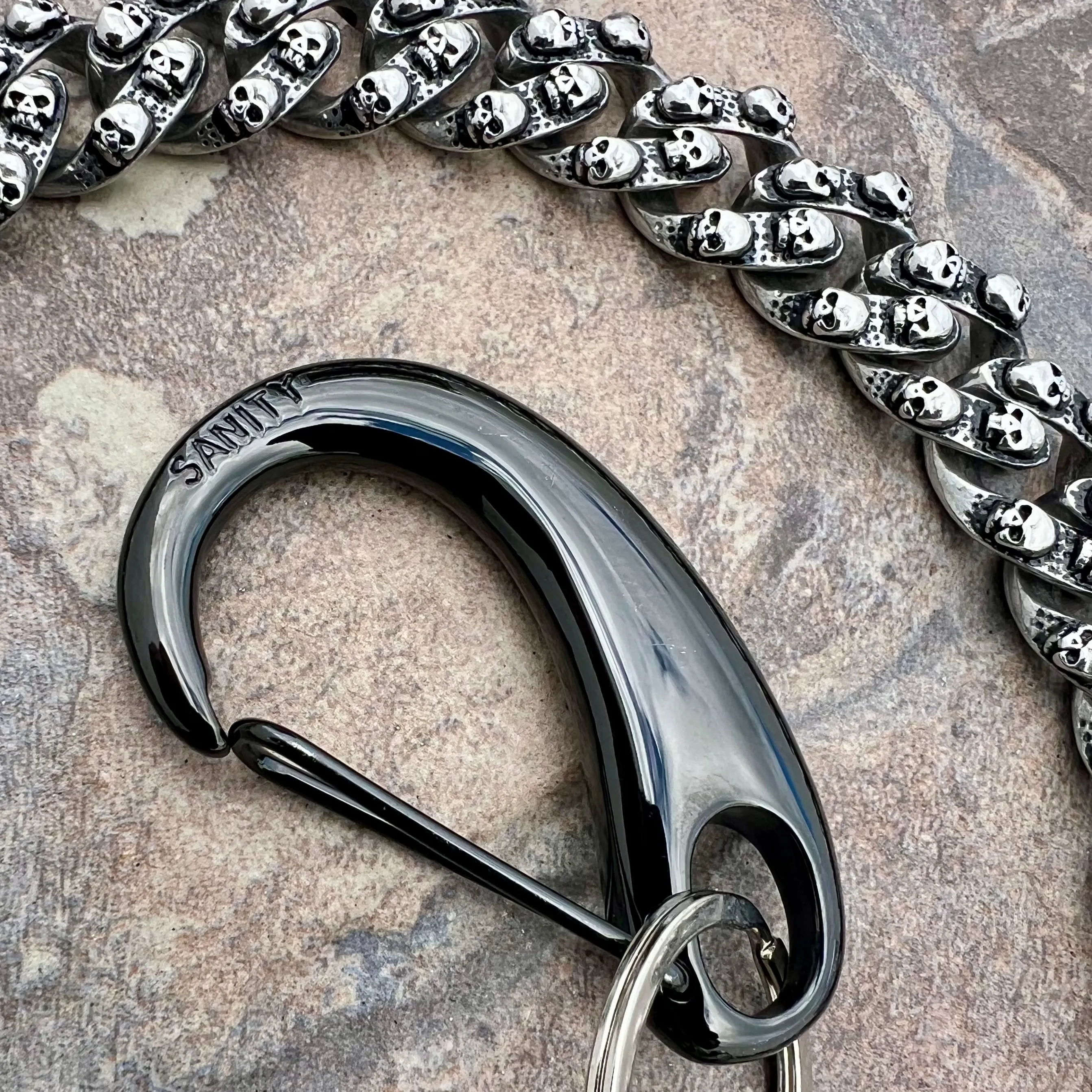 Easy Biker Chain Gang Wallet Chain 3/4" - W/ Sanity’s Black Hook Clip - WC12