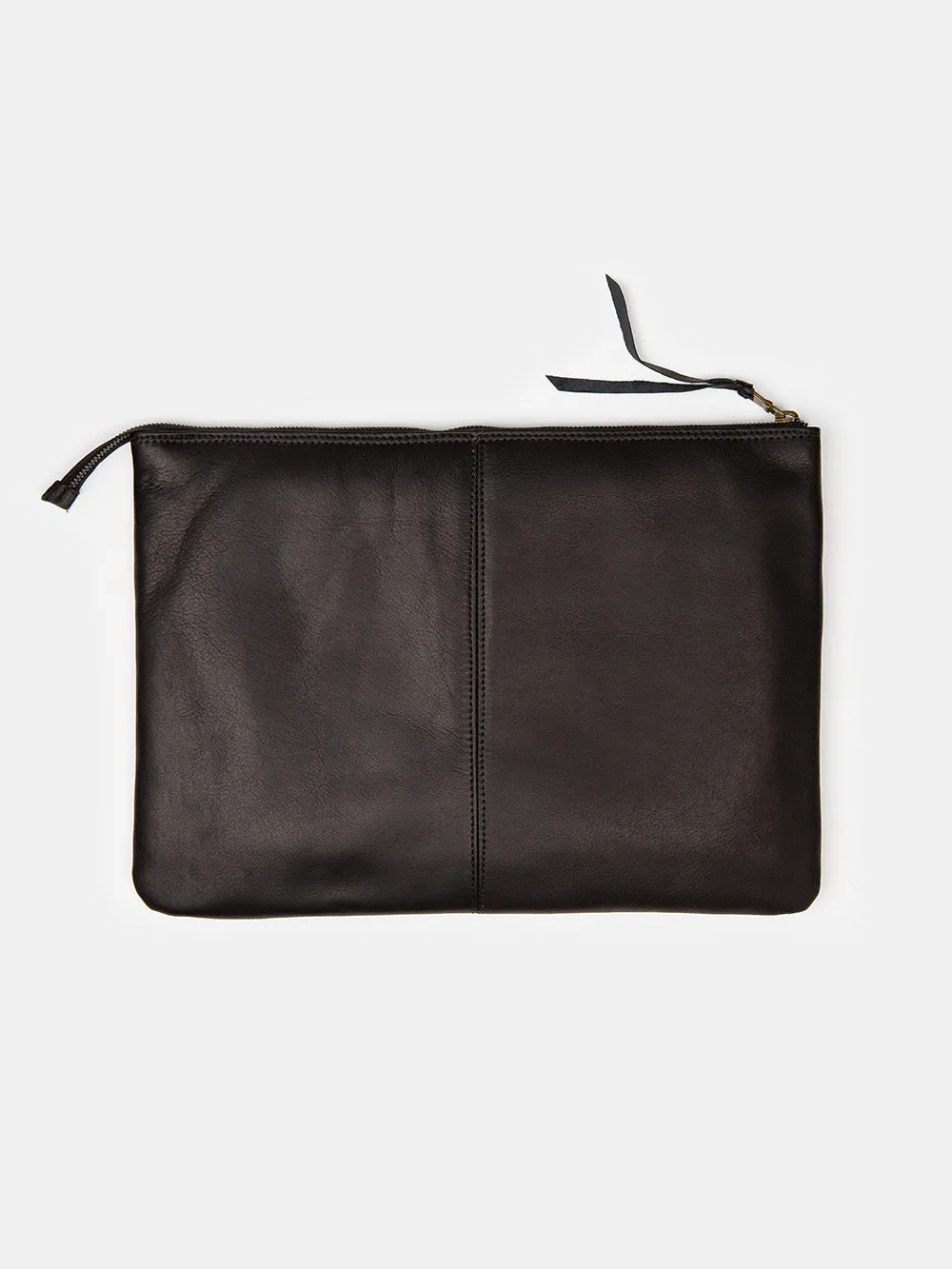 Esben Leather Laptop Folio in Black