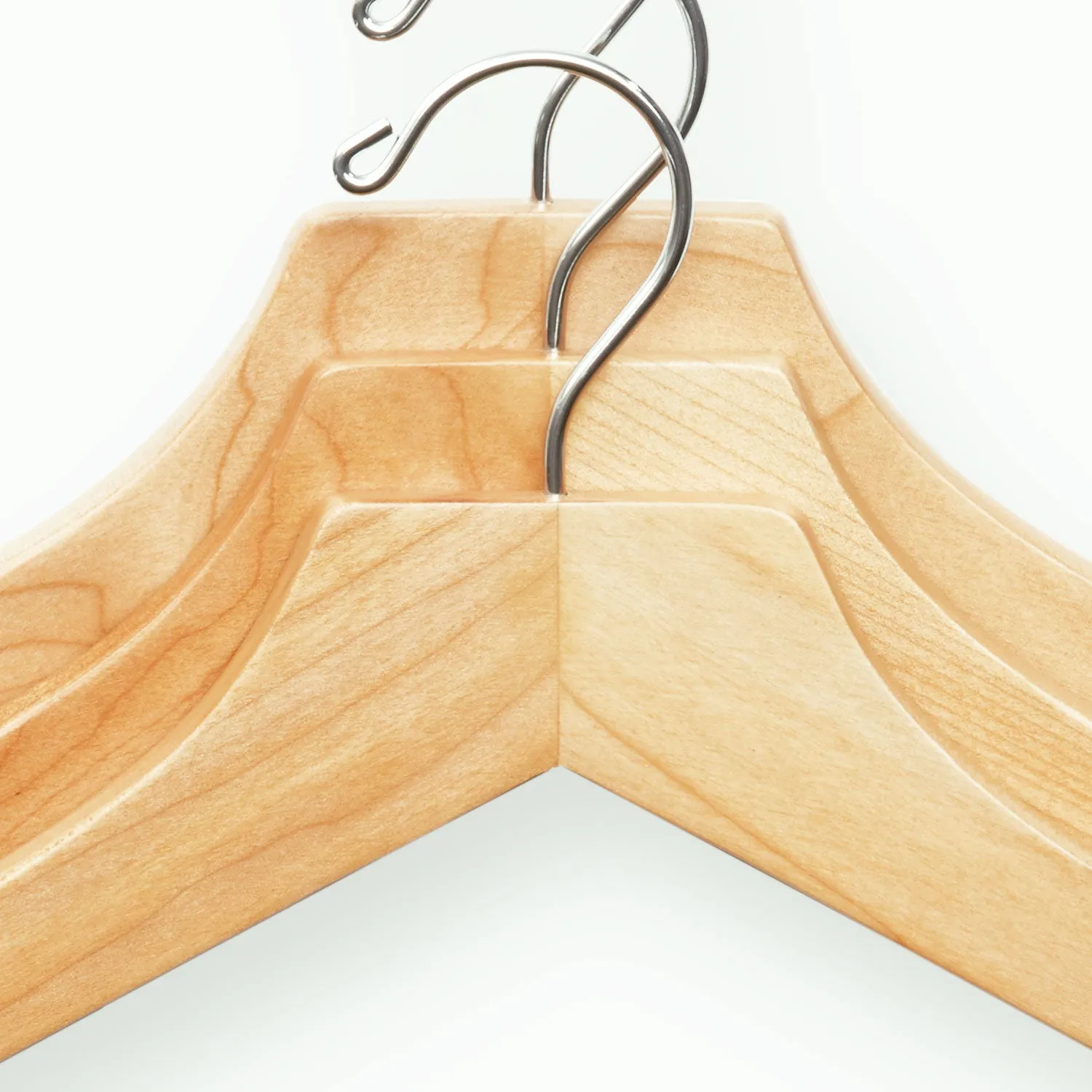 Extra-Large 21" Luxury Wooden Sweater and Polo Hanger