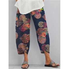 Flower Print Casual Pant