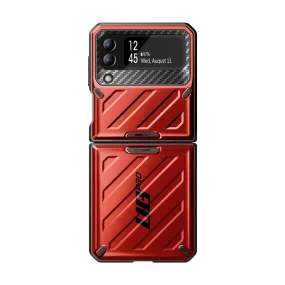 Galaxy Z Flip4 Unicorn Beetle PRO Rugged Case with Belt Clip-Metallic Red