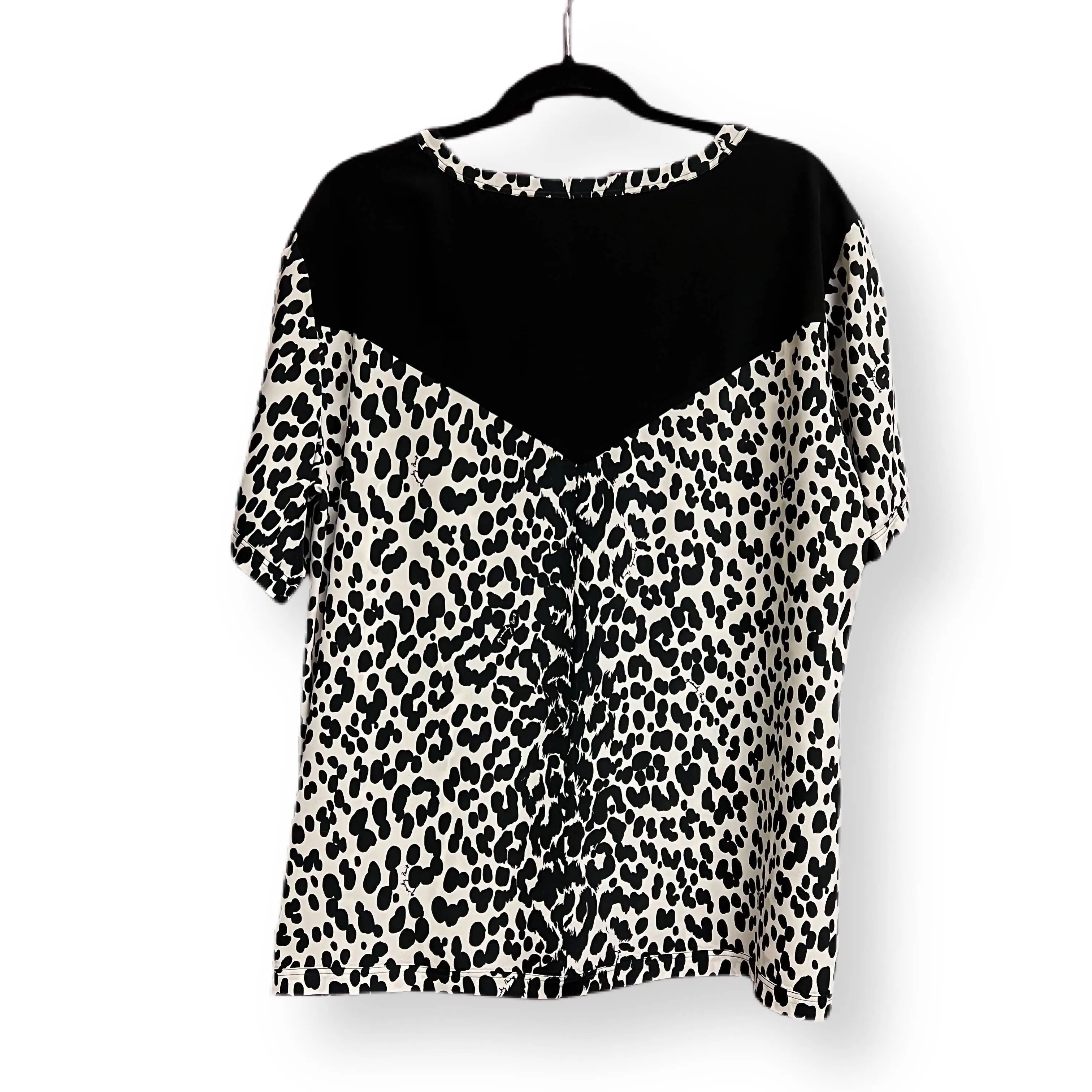 GIVENCHY Black and White Oval Print Top | Size L