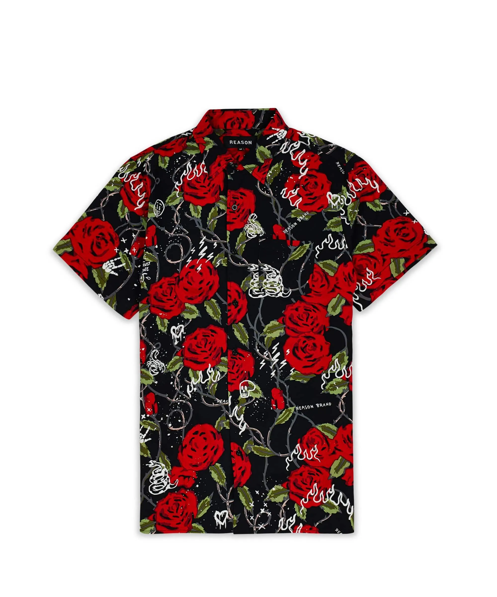 Harper Rose Allover Print Short Sleeve Shirt